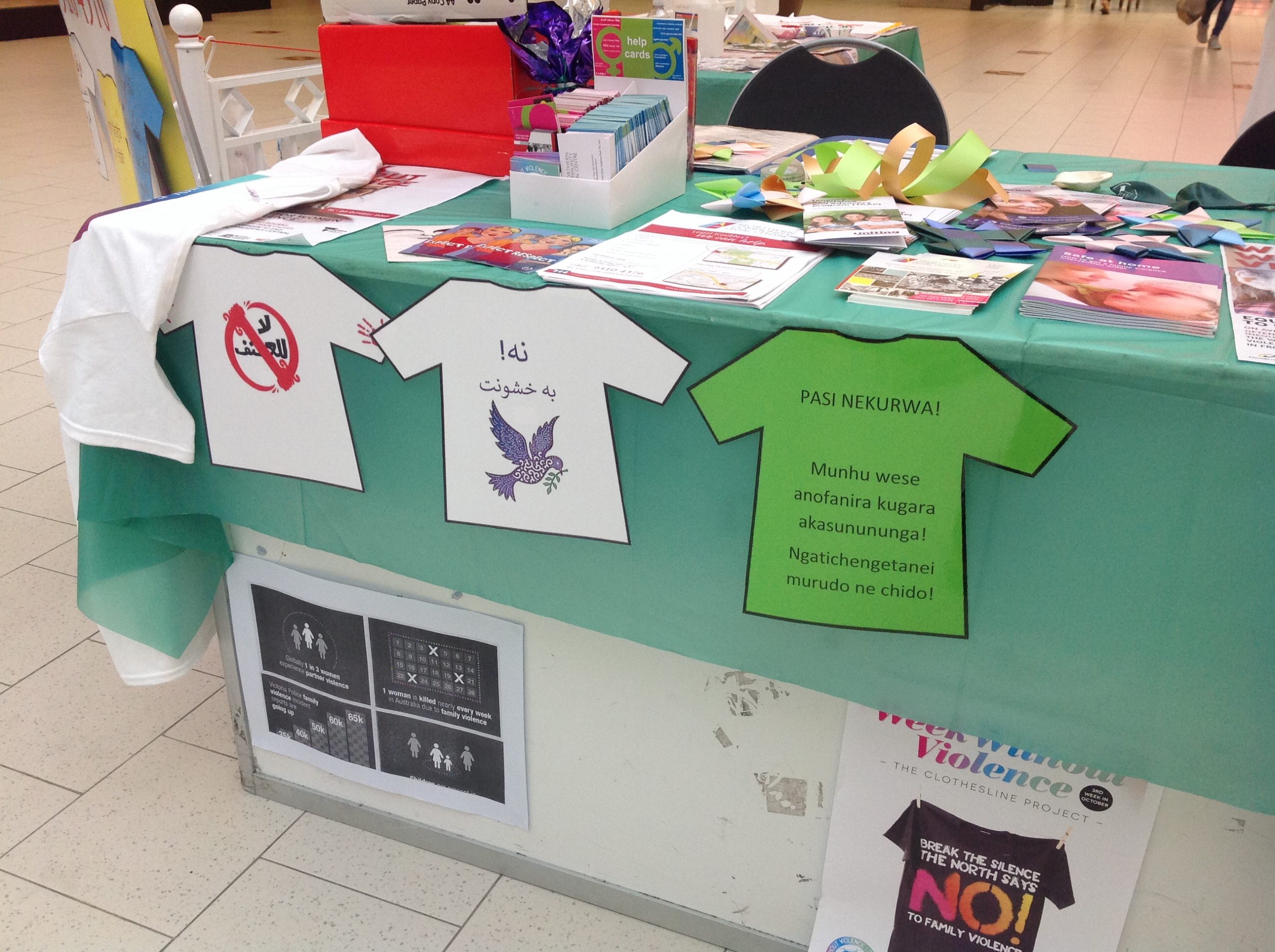 Week Without Violence Display, Broadmeadows Plaza