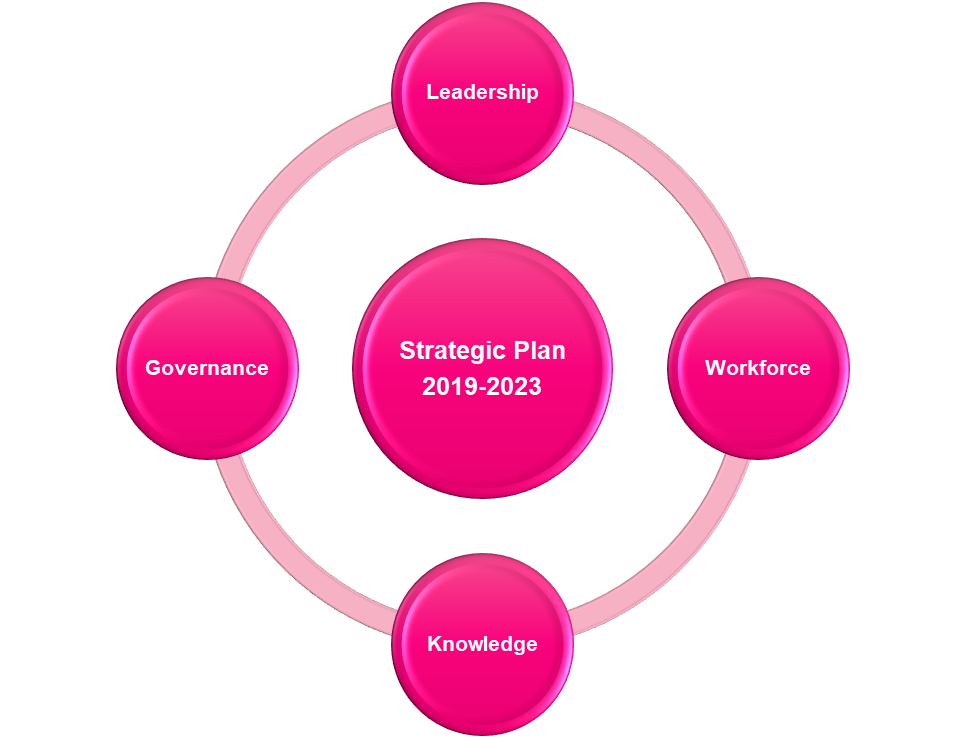 Diagram indicating connection between strategic plan strategies